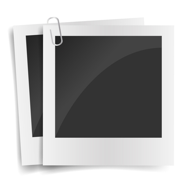 Isolated Photo Frames on White Background - Διάνυσμα, εικόνα
