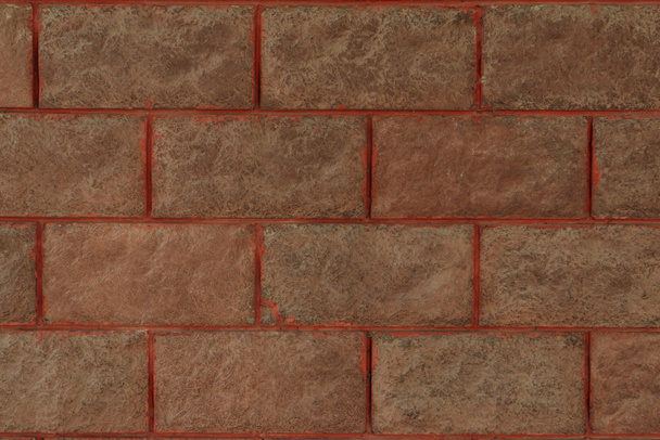 茶色の煉瓦のクローズ アップ ビュー壁のテクスチャ背景  - 写真・画像