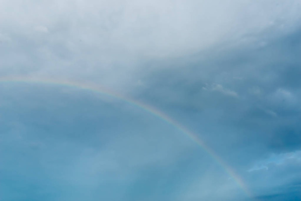 Rainbow above the clouds - Valokuva, kuva