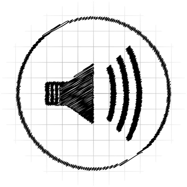 Ikona głośnika. Przycisk Internet na białym tle - Zdjęcie, obraz