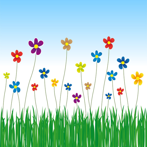 spring meadow - Vector, afbeelding