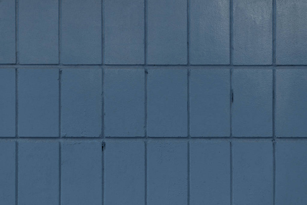 sötét kék régi falra festett tégla, full-frame háttér  - Fotó, kép