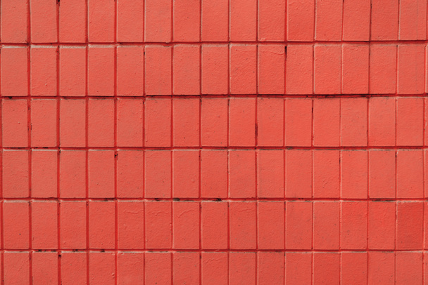 red wall with old bricks, full frame background      - Zdjęcie, obraz