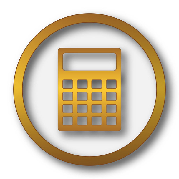Calculator icon. Internet button on white background - Photo, Image