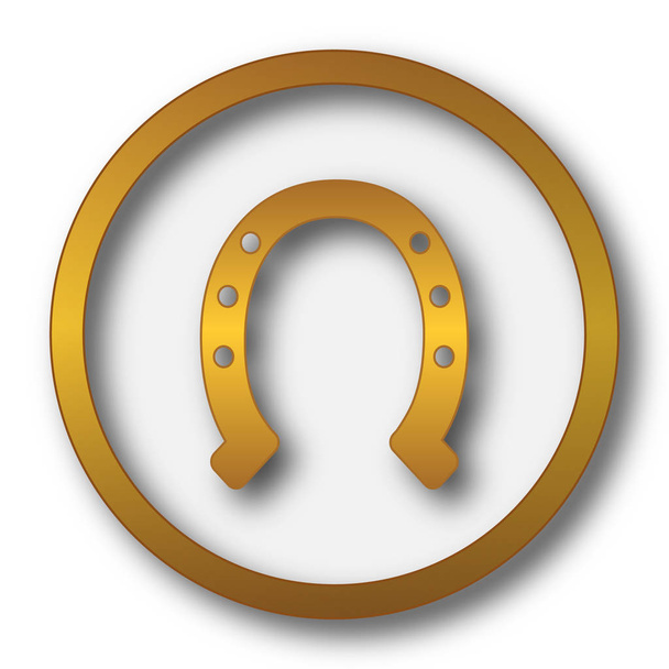 Horseshoe icon. Internet button on white background - Photo, Image