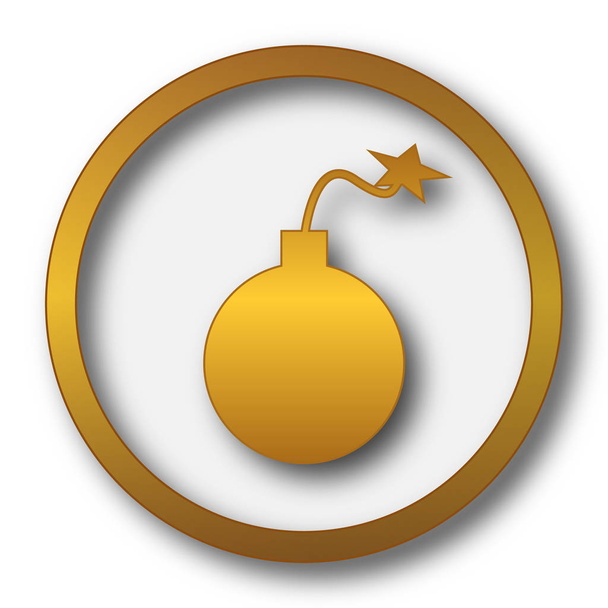 Bomb icon. Internet button on white background - Photo, Image