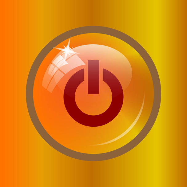 Icono del botón de encendido. Botón de Internet sobre fondo de color
. - Foto, Imagen