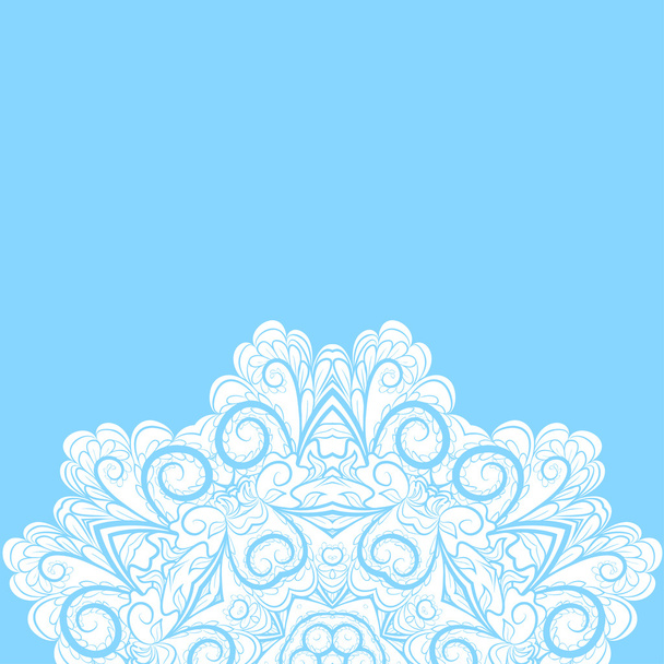 Background With Half Of Snowflake - Vektor, obrázek