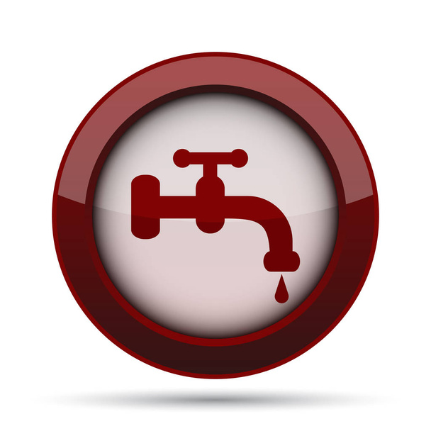 Water tap icon. Internet button on white background. - Photo, Image