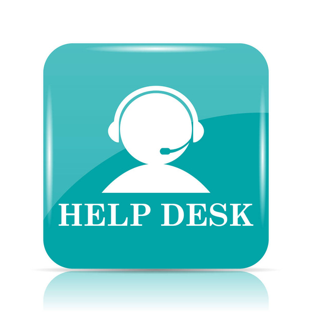 Helpdesk-ikoni. Internet-painike valkoisella taustalla
 - Valokuva, kuva