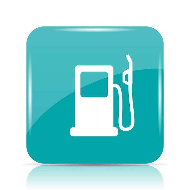 Benzinpumpen-Symbol. Internet-Taste auf weißem Hintergrund - Foto, Bild