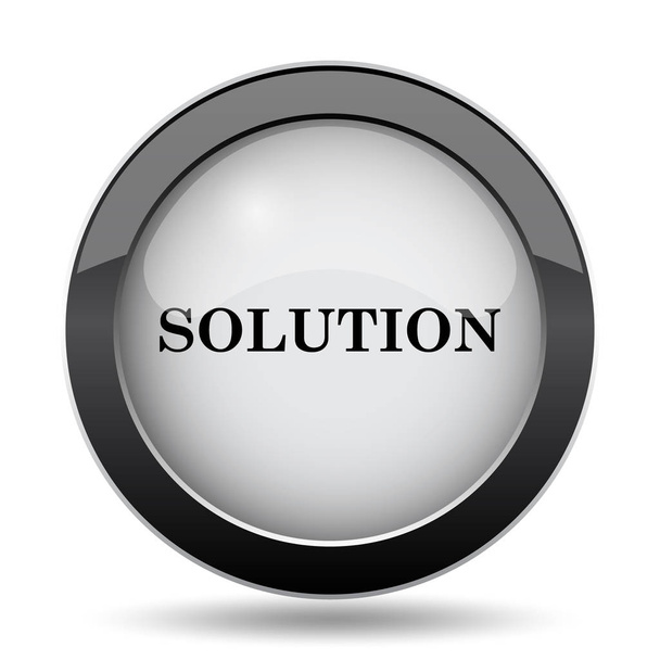 Solution icon. Internet button on white background - Photo, Image