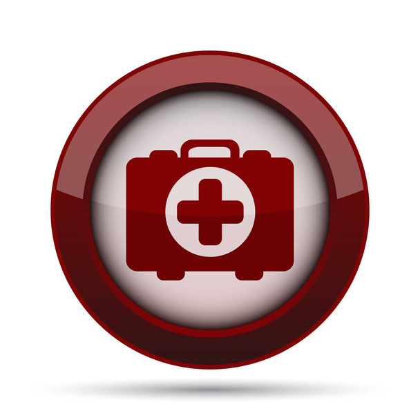 medizinisches Taschensymbol. Internet-Taste auf weißem Hintergrund. - Foto, Bild
