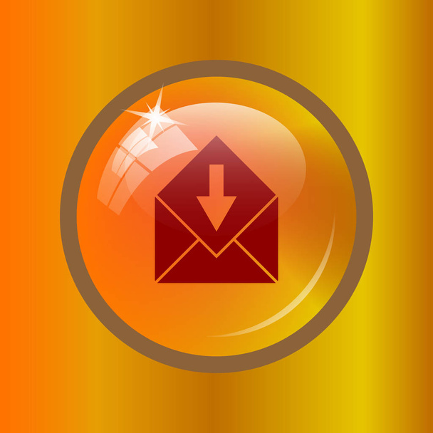 Kap e-mail ikont. Internet gomb, a színes háttérrel. - Fotó, kép