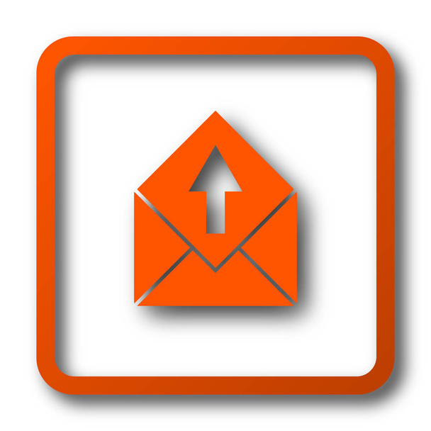 Küldj e-mail ikont. Internet gomb fehér háttér - Fotó, kép