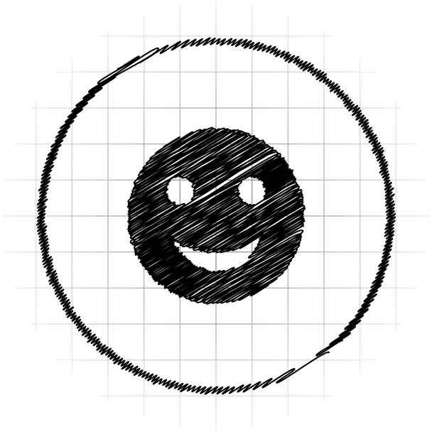 Smiley-Symbol. Internet-Taste auf weißem Hintergrund - Foto, Bild