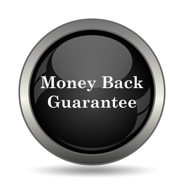 Pénz visszafizetési garanciát vállalunk, hogy ikonjára. Internet gomb fehér háttér. - Fotó, kép
