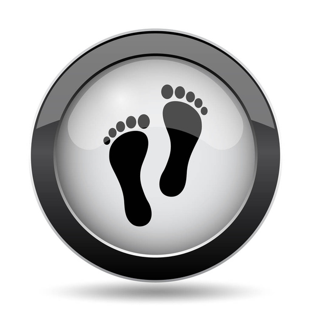 Εικονίδιο εκτύπωσης πόδι. Κουμπί Internet σε άσπρο φόντο - Φωτογραφία, εικόνα