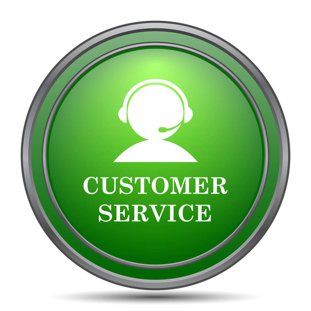 Icona del servizio clienti. Pulsante Internet su sfondo bianco
 - Foto, immagini
