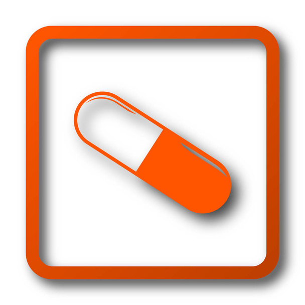 Pill icon. Internet button on white background - Valokuva, kuva