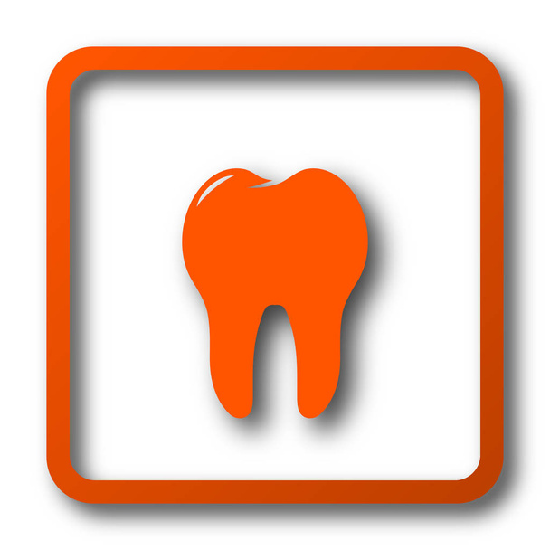 Icono del diente. Botón de Internet sobre fondo blanco
 - Foto, imagen