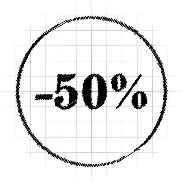 50 % sleva ikona - Fotografie, Obrázek