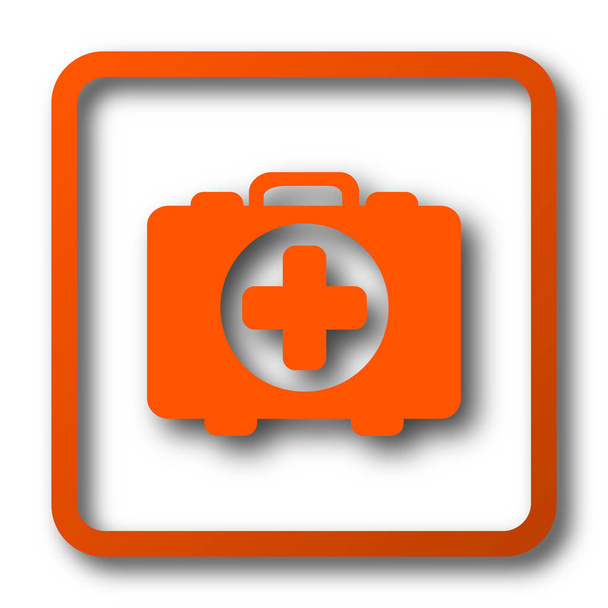 Icono de bolsa médica. Botón de Internet sobre fondo blanco
 - Foto, imagen