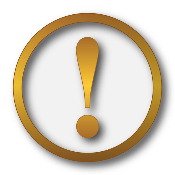 Attention icon. Internet button on white background - Photo, Image