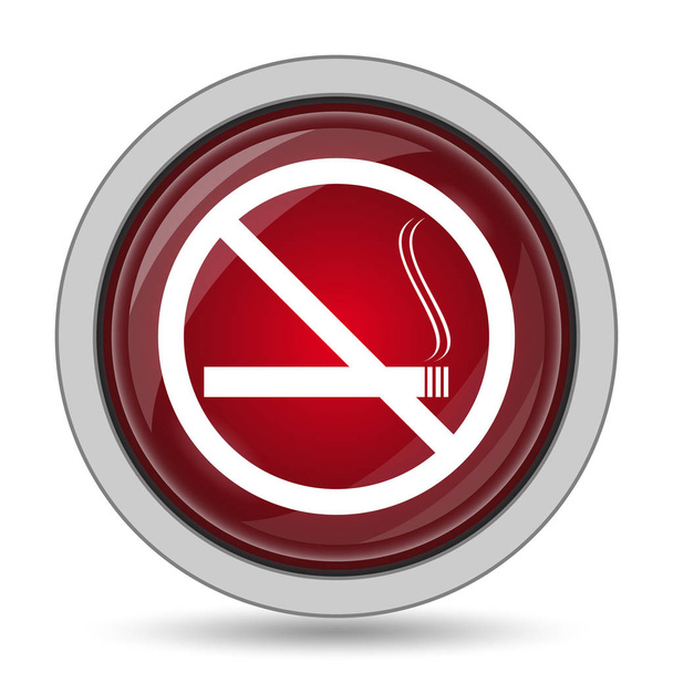 Keine Raucherikone. Internet-Taste auf weißem Hintergrund - Foto, Bild