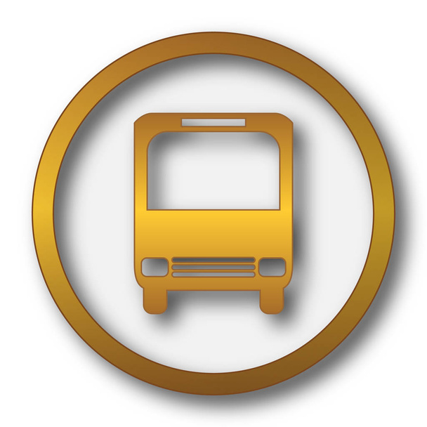 Otobüs simgesi. Beyaz arka plan üzerinde Internet düğmesi - Fotoğraf, Görsel
