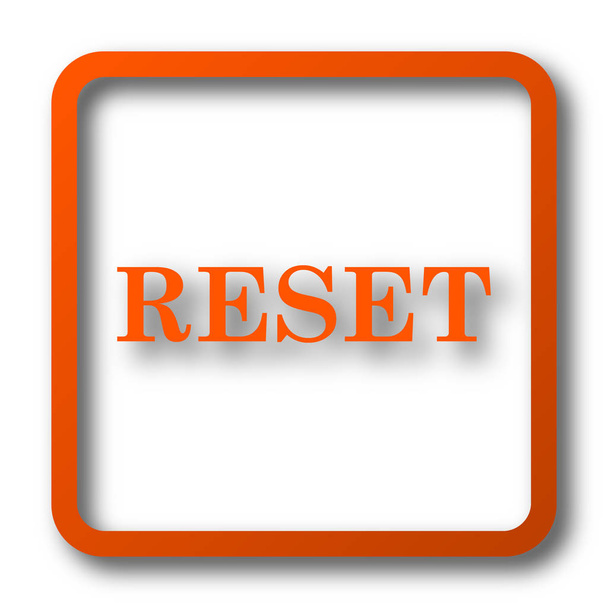 Reset pictogram. Internet knop op witte achtergrond - Foto, afbeelding