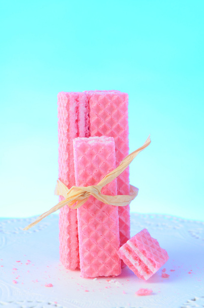 Pink Sugar Wafer Cookies - Fotografie, Obrázek