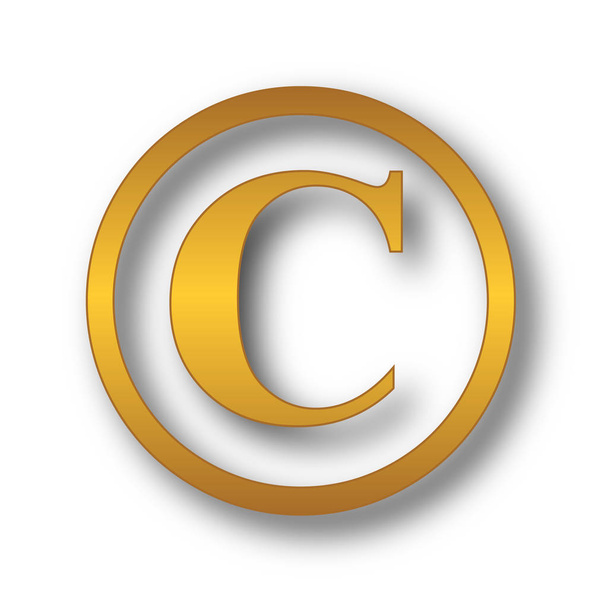 Copyright icon. Internet button on white background - Photo, Image