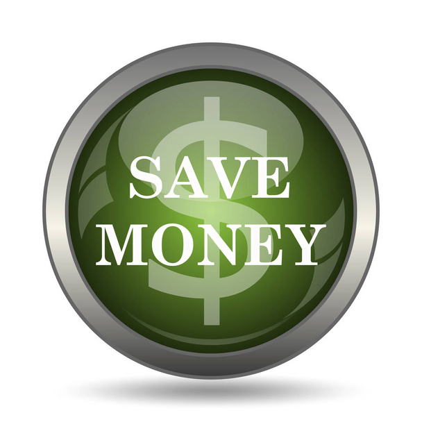 Save money icon. Internet button on white background. - 写真・画像