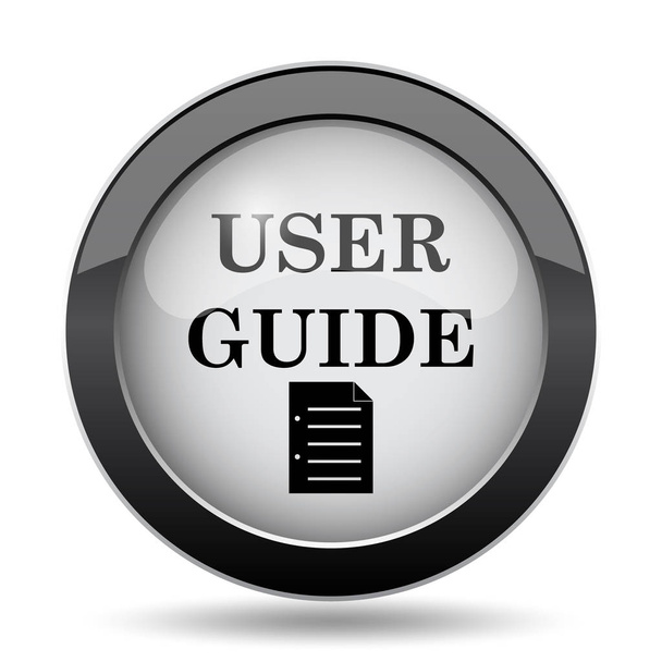 ユーザー ガイドのアイコン。白い背景の上のインター ネット ボタン - 写真・画像