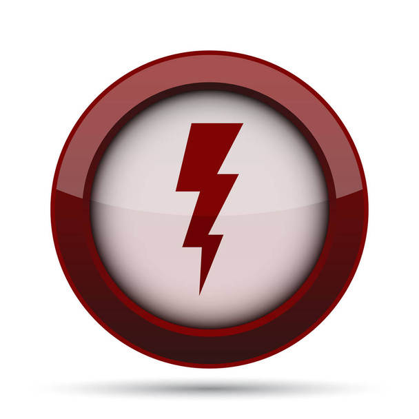 Lightning icon. Internet button on white background. - Foto, imagen