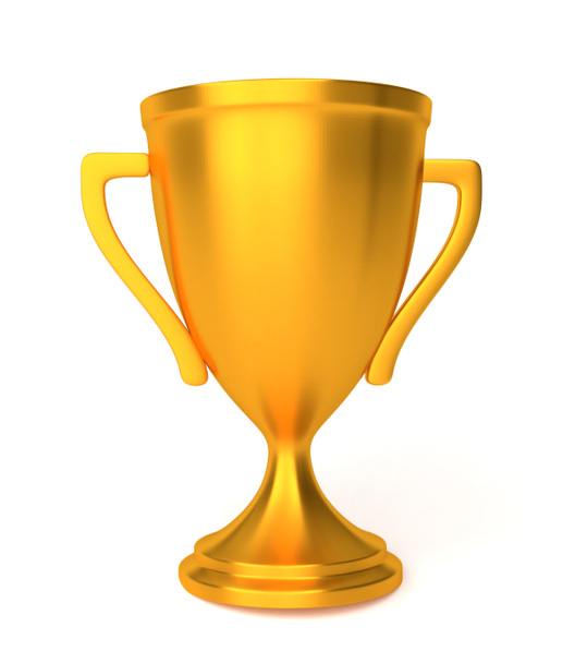 Zlatý pohár vítěz ocenění izolovaných na bílém pozadí - Fotografie, Obrázek