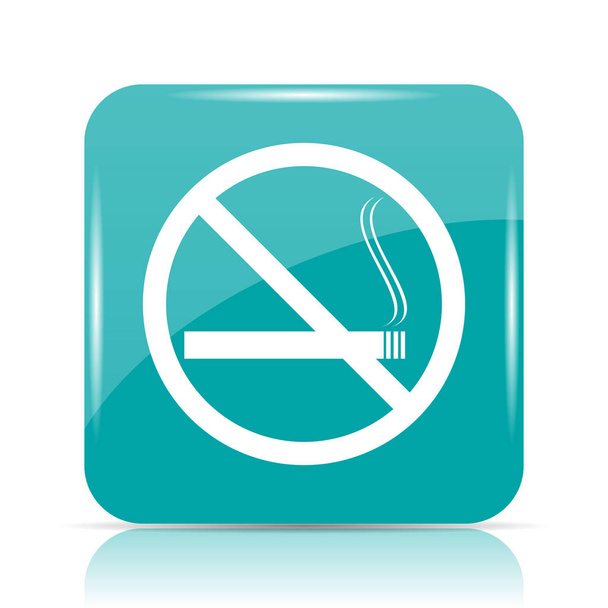 Keine Raucherikone. Internet-Taste auf weißem Hintergrund - Foto, Bild
