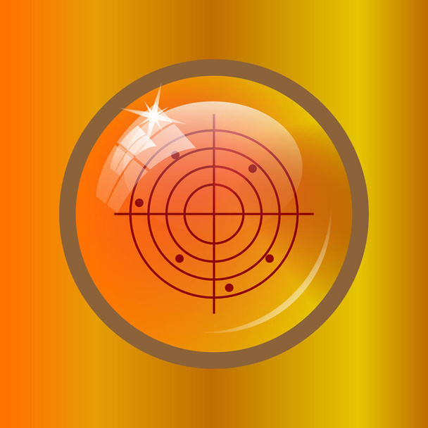 Radar icon. Internet button on colored background. - Photo, Image