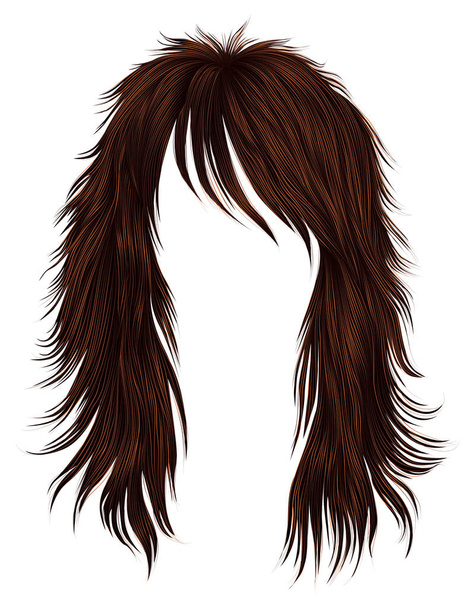 trendige Frau lange Haare rote Farben  - Vektor, Bild