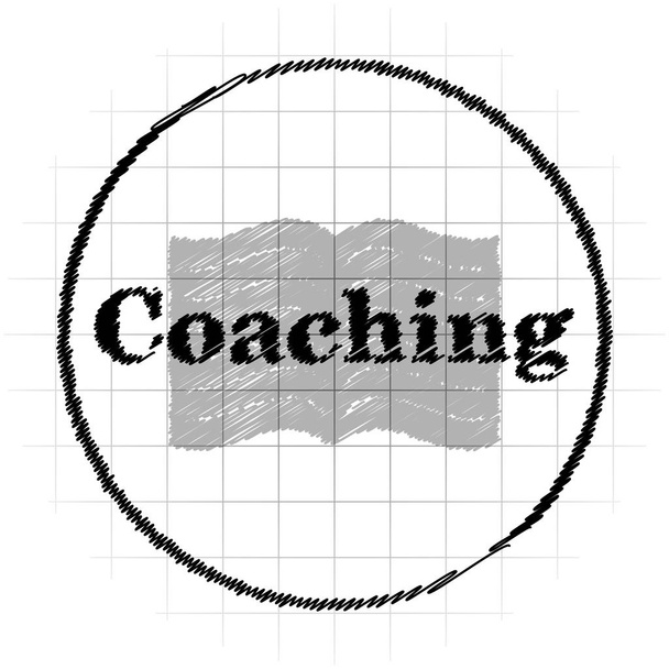 Coaching pictogram. Internet knop op witte achtergrond - Foto, afbeelding
