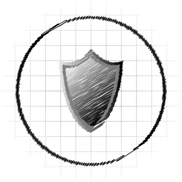 Shield icon. Internet button on white background - Photo, Image