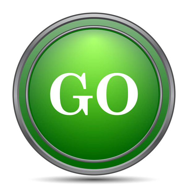 Icono GO. Botón de Internet sobre fondo blanco
 - Foto, imagen