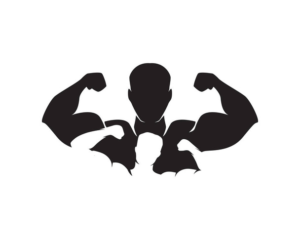 Vektorový objekt a ikony pro sportovní štítek, odznak tělocvičny, design loga Fitness - Vektor, obrázek