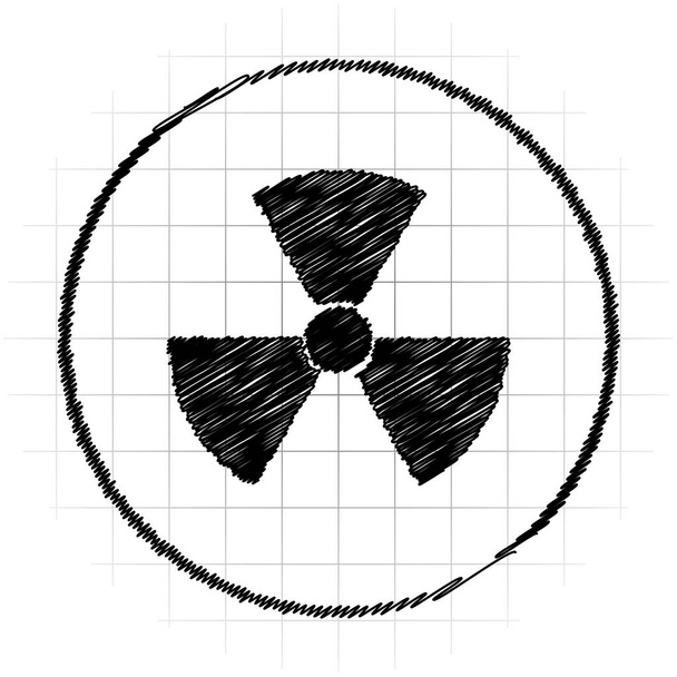 Ícone de radiação. Botão de Internet no fundo branco
 - Foto, Imagem