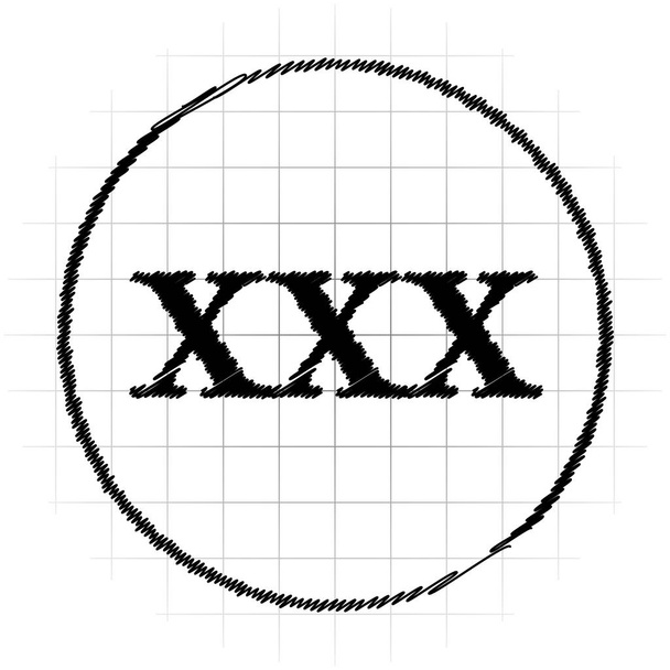 xxx icon. Internet button on white background - Photo, Image