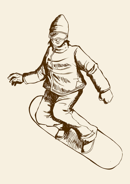 snowboarder - Διάνυσμα, εικόνα