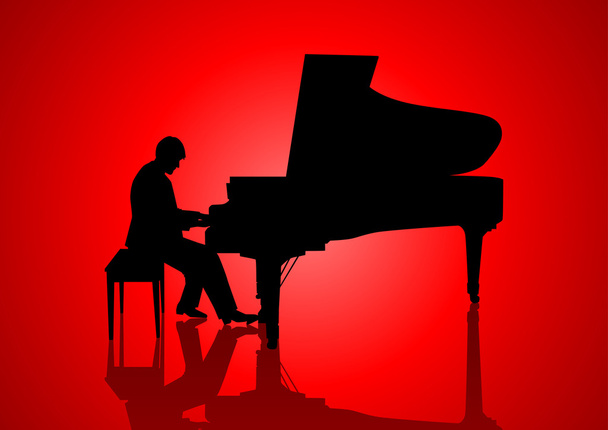 Pianist - Vektor, Bild