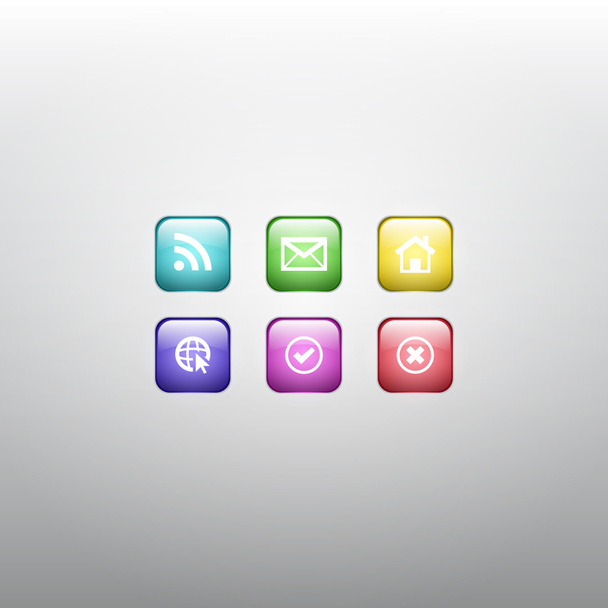 Colorful Vector Web Icons - Vector, Image