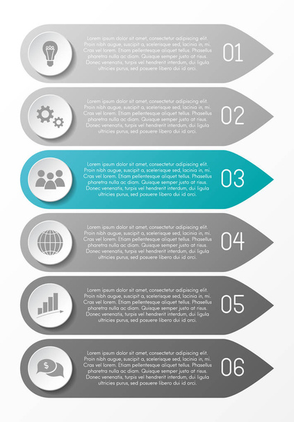 Concept of bookmark infographic template. Vector. - Vector, Image